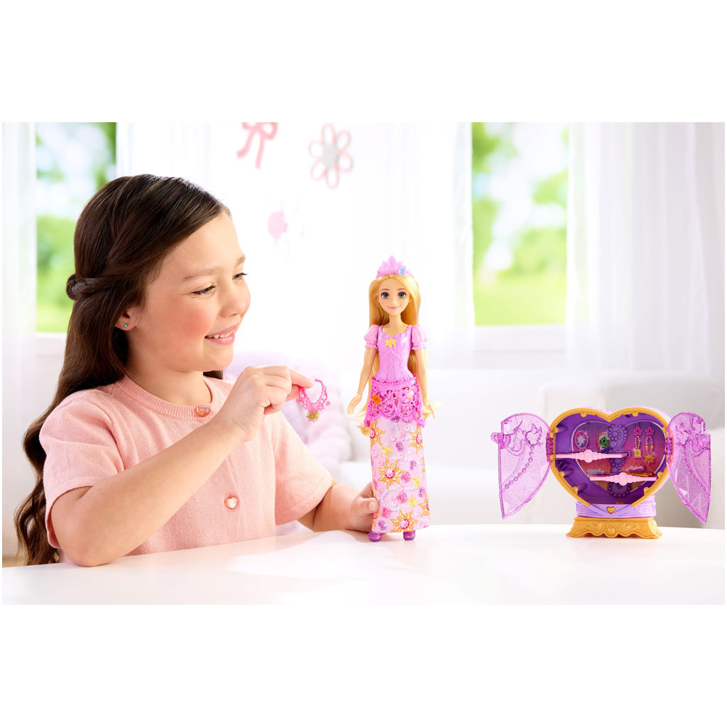 imagen de Disney Princesas - Muñeca Sorpresa Corazón Desnudo - Rapunzel - Mattel 3