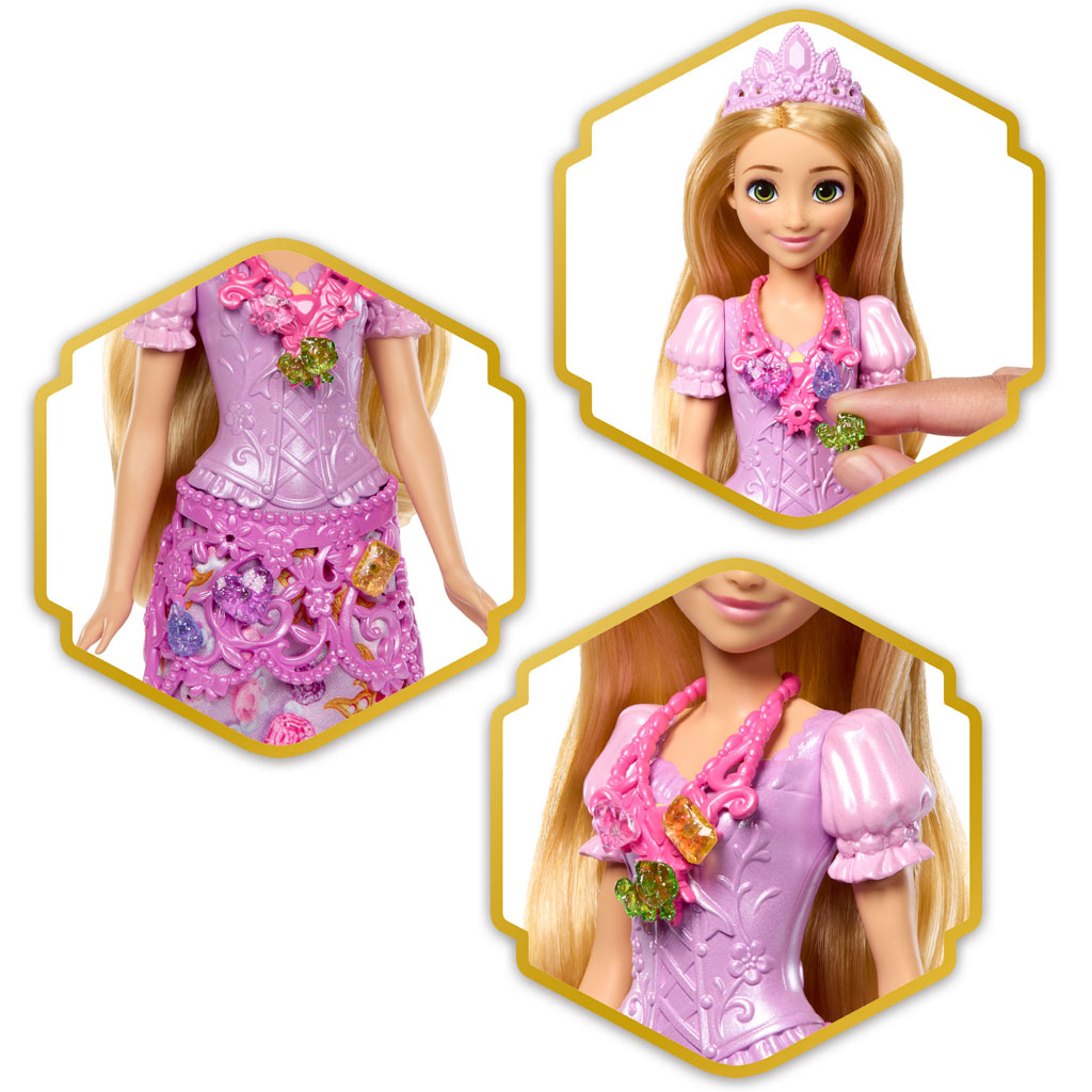 imagen de Disney Princesas - Muñeca Sorpresa Corazón Desnudo - Rapunzel - Mattel 4