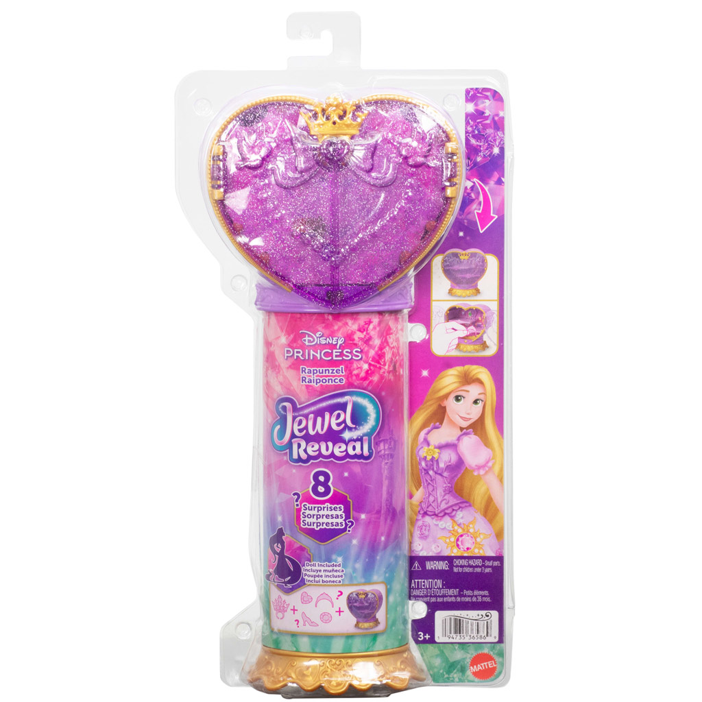 imagen de Disney Princesas - Muñeca Sorpresa Corazón Desnudo - Rapunzel - Mattel 1