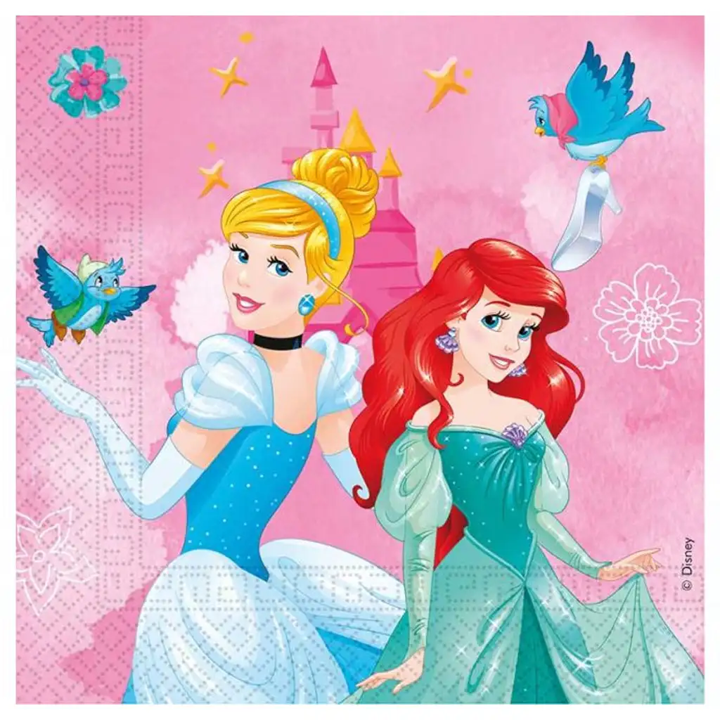 imagen de Disney Princesas Servilleta de papel de 2 capas paquete de 20 unidades 1