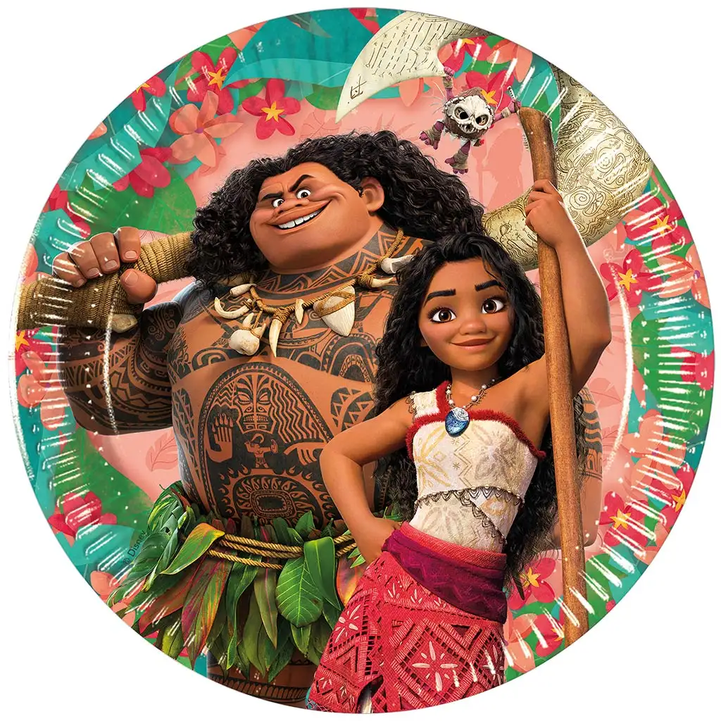 imagen de Disney Princesas Vaiana 2 platos de papel set de 8 unidades 20cm 1