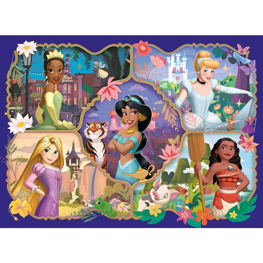 imagen de Disney princesas y sus animales 2 en 1 24 piezas Eco mini puzzle y colorear 35x25cm - Lisciani 2