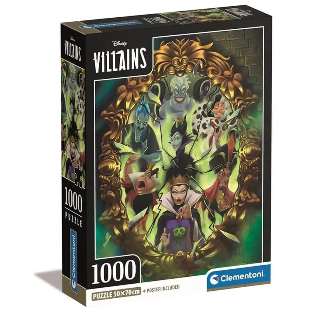 imagen de Disney - Puzzle de 1000 piezas de Villanos con póster - Clementoni 1