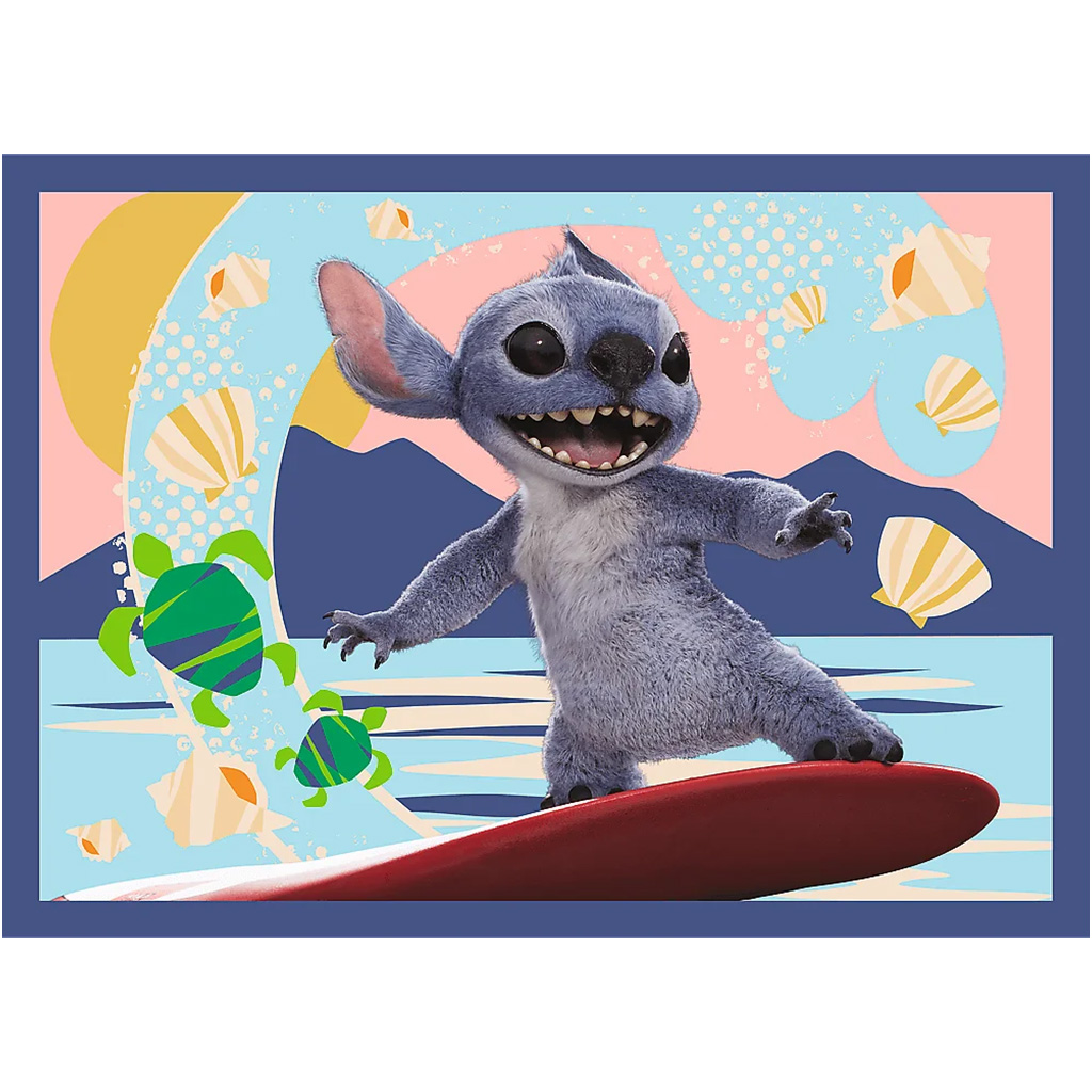 imagen de Disney: Puzzle de 4 en 1 de las vacaciones de Stitch - Trefl 4