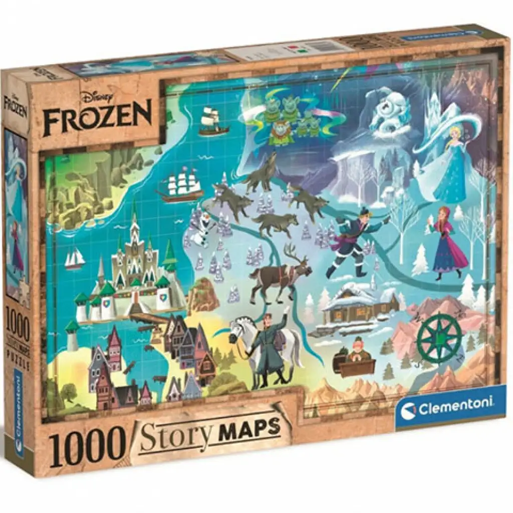 imagen de Disney: Puzzle de mapa de Frozen 1000 piezas - Clementoni 1