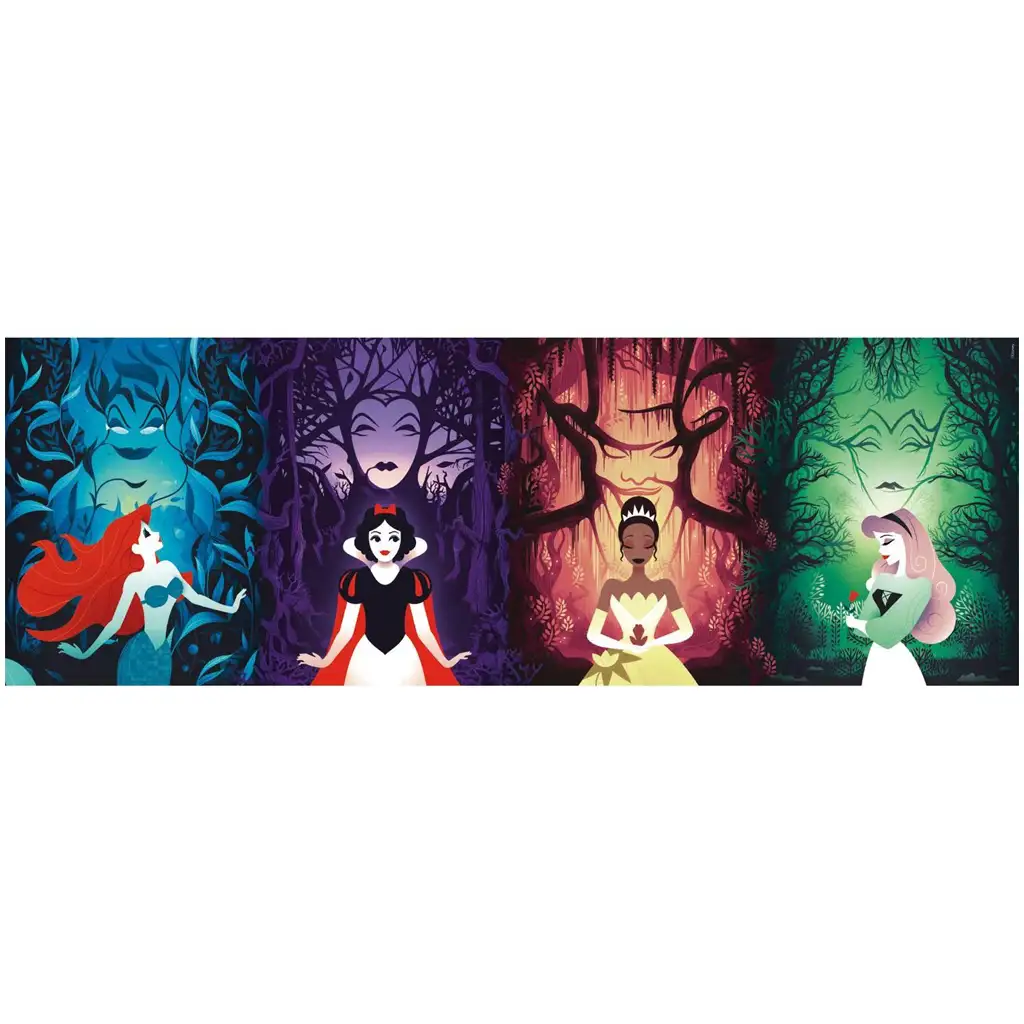 imagen de Disney - Puzzle panorámico de 1000 piezas de las princesas Disney con póster - Clementoni 2