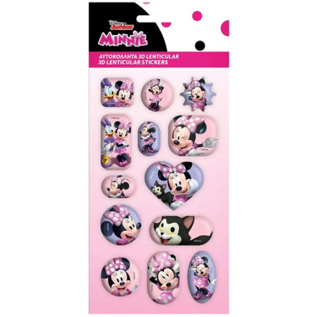 imagen de Disney: Set de pegatinas holográficas 3D de Minnie Mouse de 13 piezas 1