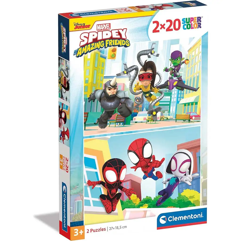 imagen de Disney Spidey 2x20pcs Supercolor puzzle - Clementoni 1