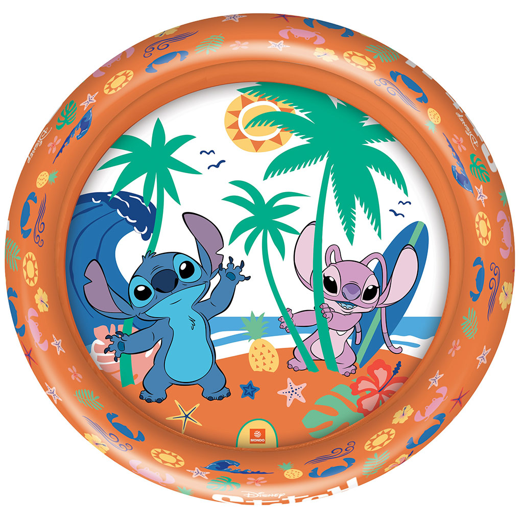 imagen de Disney Stitch 2 anillos piscina inflable 100cm - Mondo Toys 2