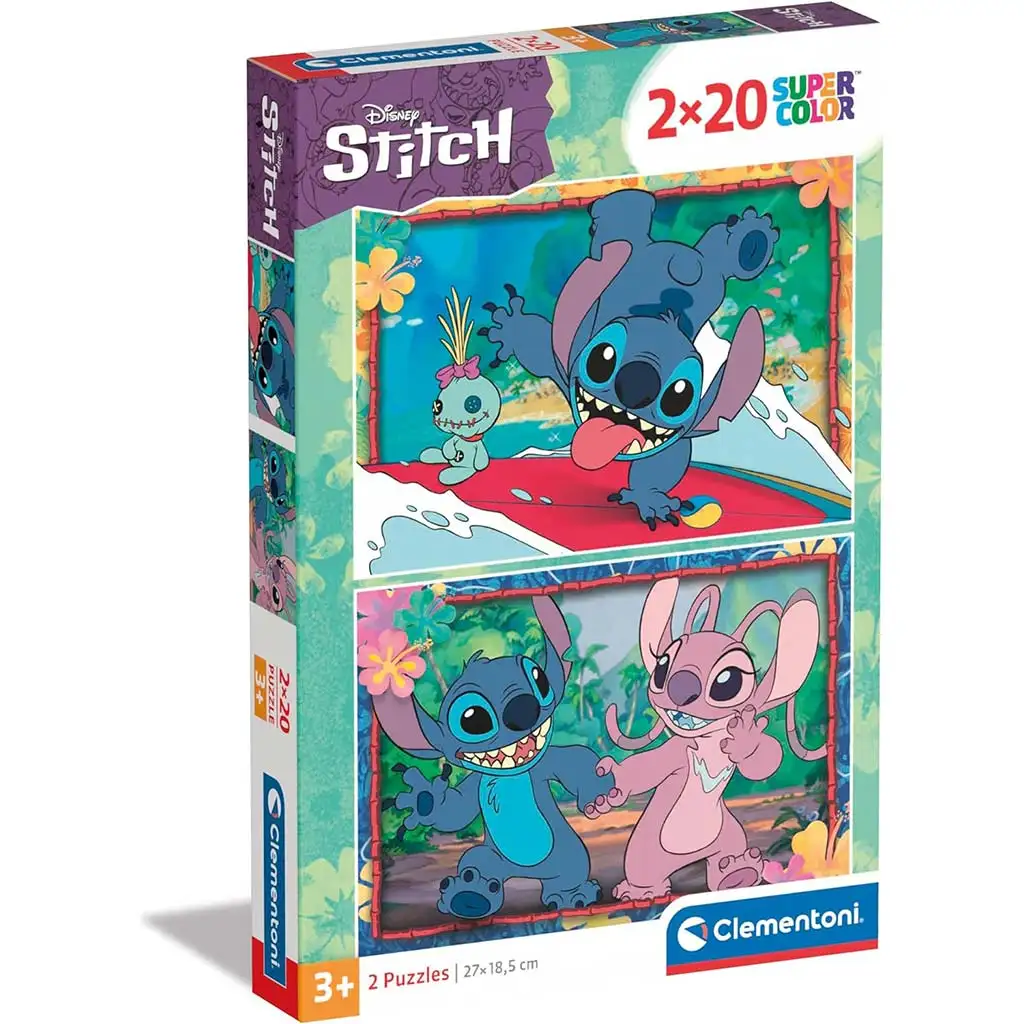 imagen de Disney Stitch 2x20db Supercolor puzzle - Clementoni 1