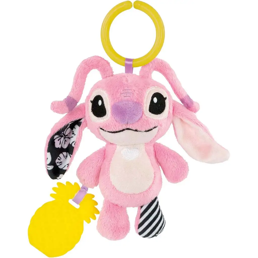 imagen de Disney Stitch Angel peluche con sonajero y mordedor - Clementoni Baby 2