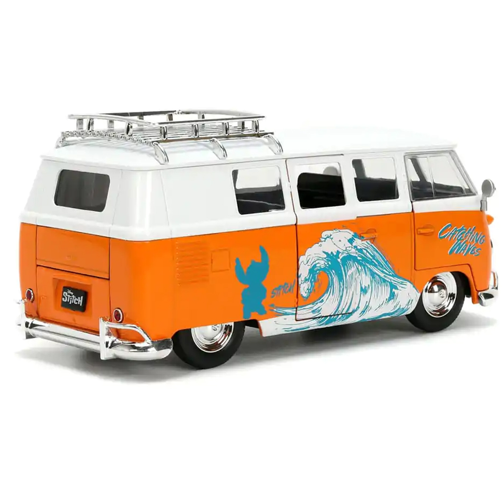 imagen de Disney Stitch – Autobús Volkswagen de 1961 con figura de Stitch 1/24 - Jada Toys 3