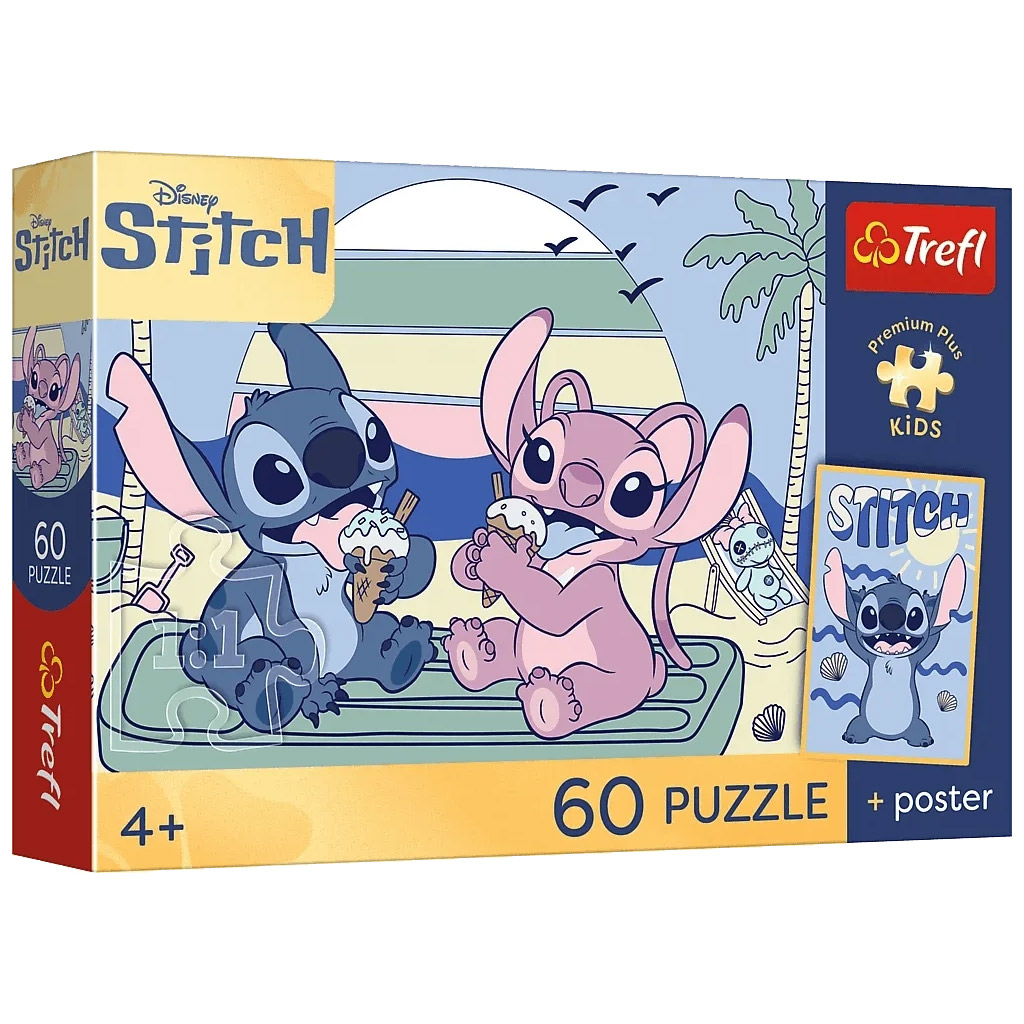 imagen de Disney Stitch Helado Diversión 60 piezas puzzle - Trefl 1