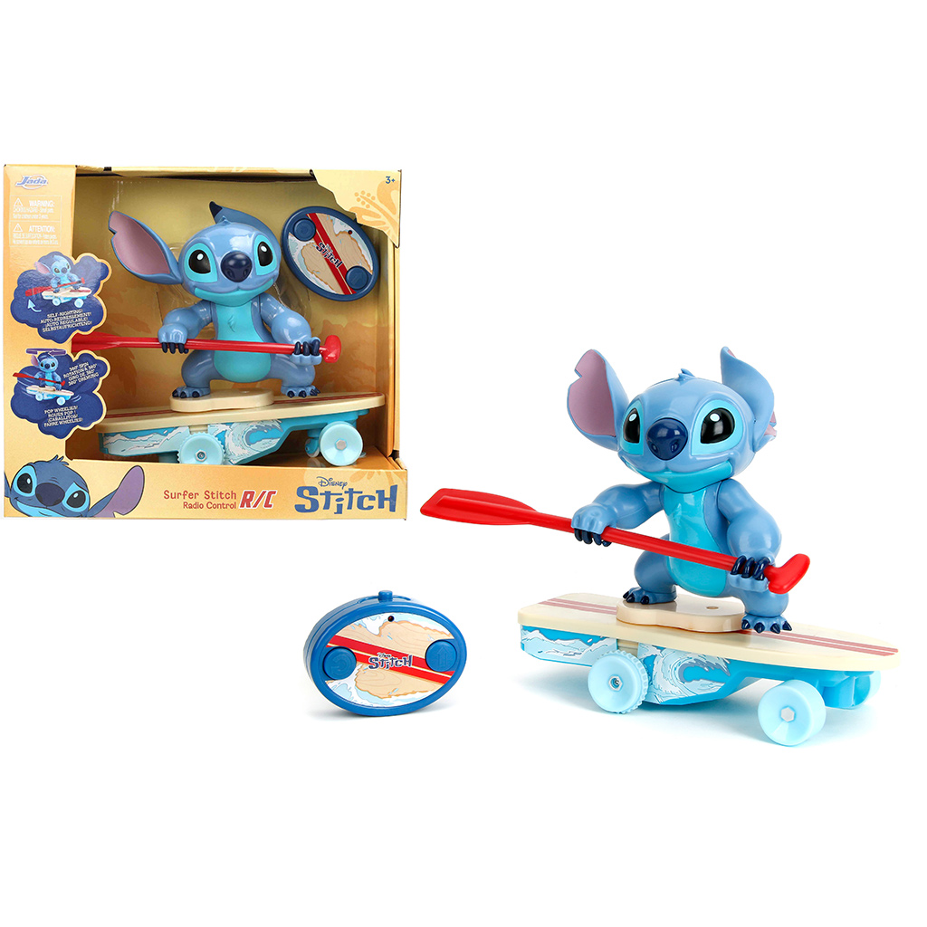imagen de Disney Stitch RC tabla de surf teledirigida 25cm - Jada Toys 1