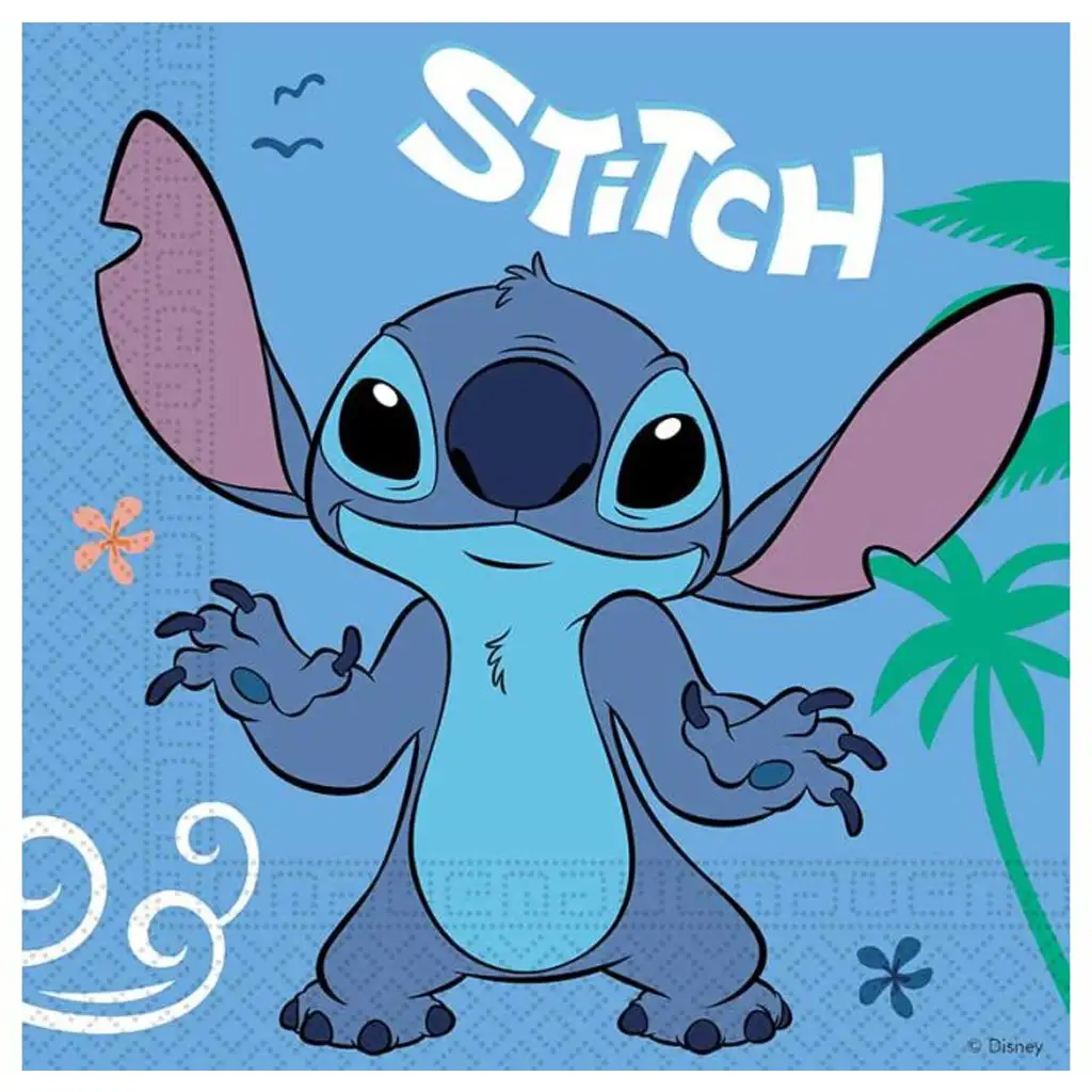 imagen de Disney Stitch servilleta de papel de 2 capas paquete de 20 unidades 1