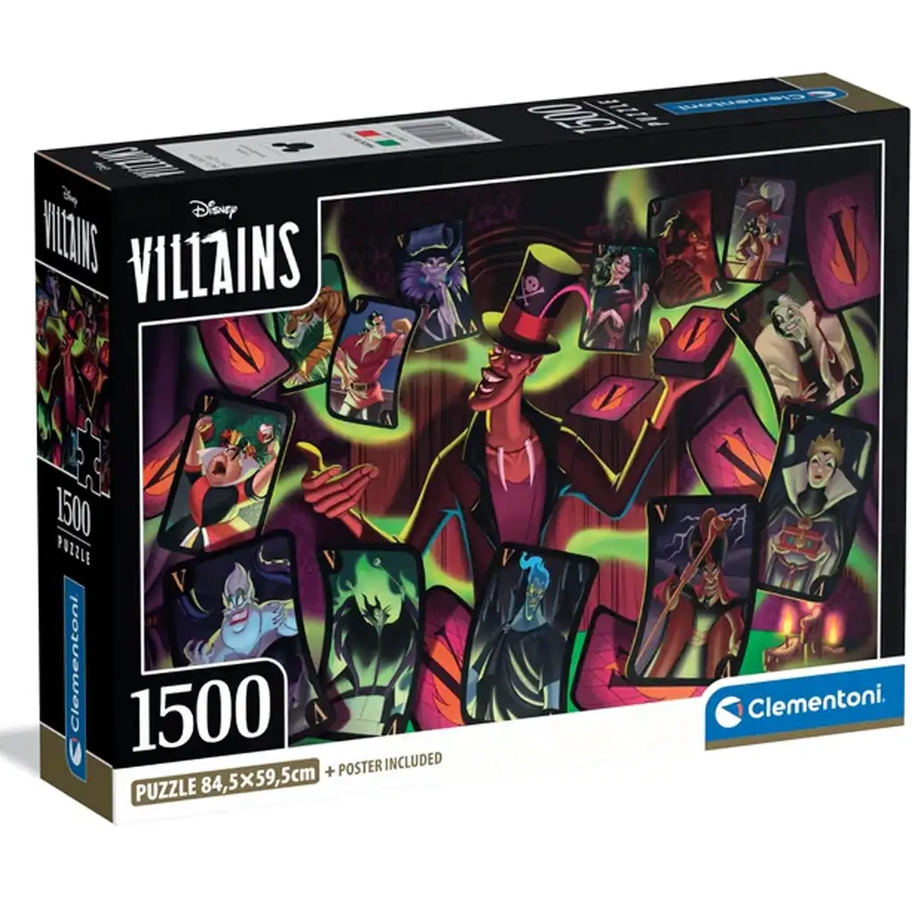 imagen de Disney - Villanos HQC 1500 piezas puzzle compacto - Clementoni 1