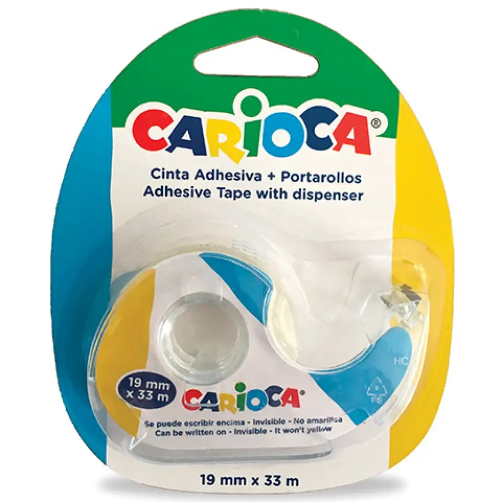 imagen de Dispensador de cinta y cinta adhesiva 19mmx33m - Carioca 1