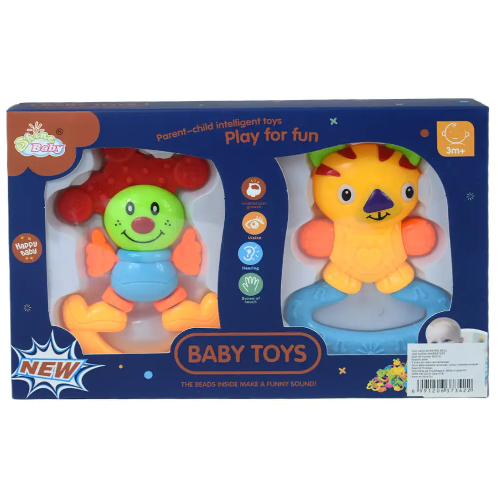 imagen de Divertido set de sonajero y mordedor de bebé de 2 piezas 5