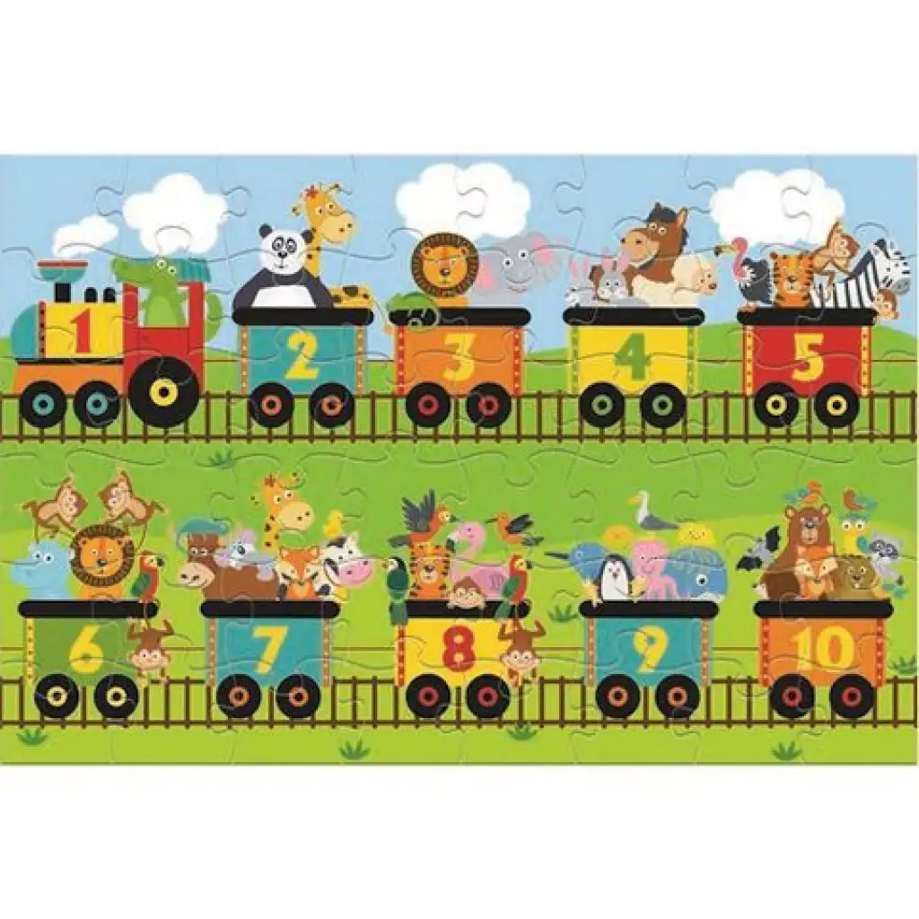 imagen de Divertidos números puzzle de alfombra de 48 piezas 90x60cm 2