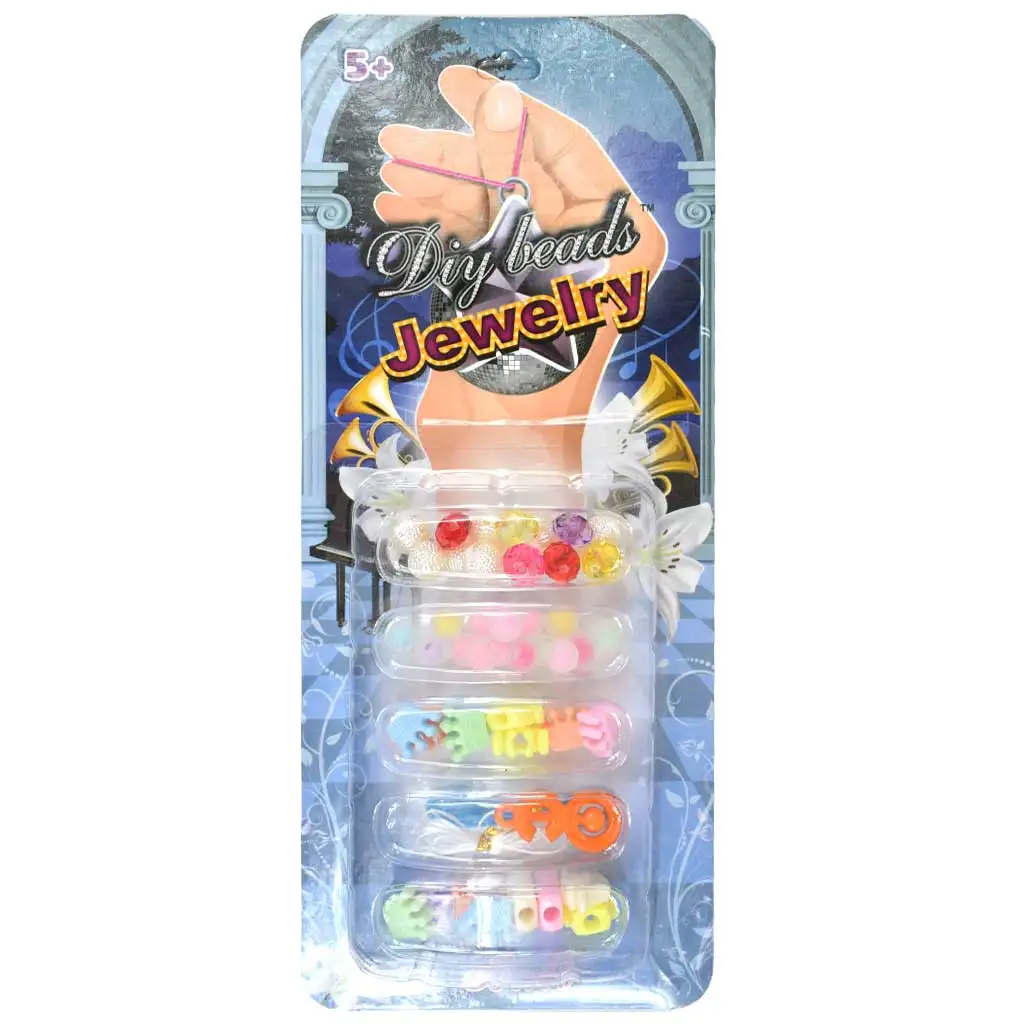 imagen de DIY Beads Jewelry: Kit de pulseras con más de 50 cuentas de formas coloridas 1
