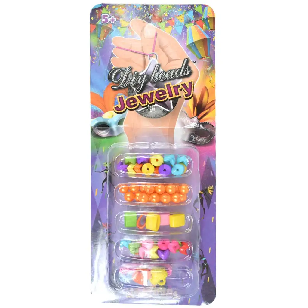 imagen de DIY Beads Jewelry: Set de creación de pulseras con 50+ cuentas de colores 1