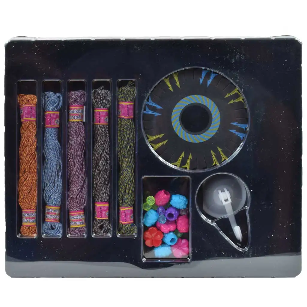 imagen de DIY Hazlo tú mismo kit de creación de pulseras con hilos de colores y cuentas 2
