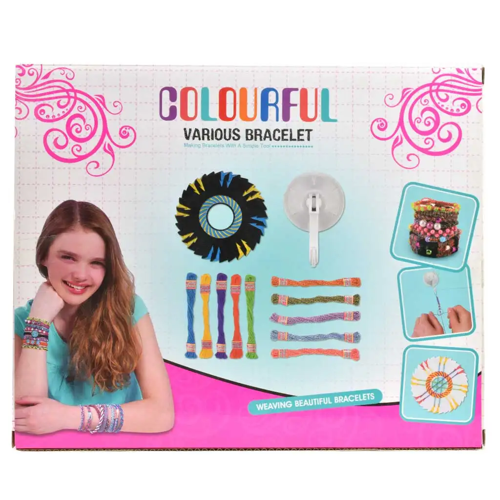 imagen de DIY Hazlo tú mismo kit de creación de pulseras con hilos de colores y cuentas 3