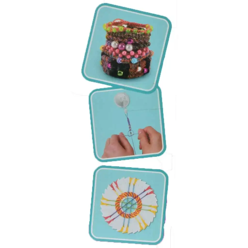imagen de DIY Hazlo tú mismo kit de creación de pulseras con hilos de colores y cuentas 4