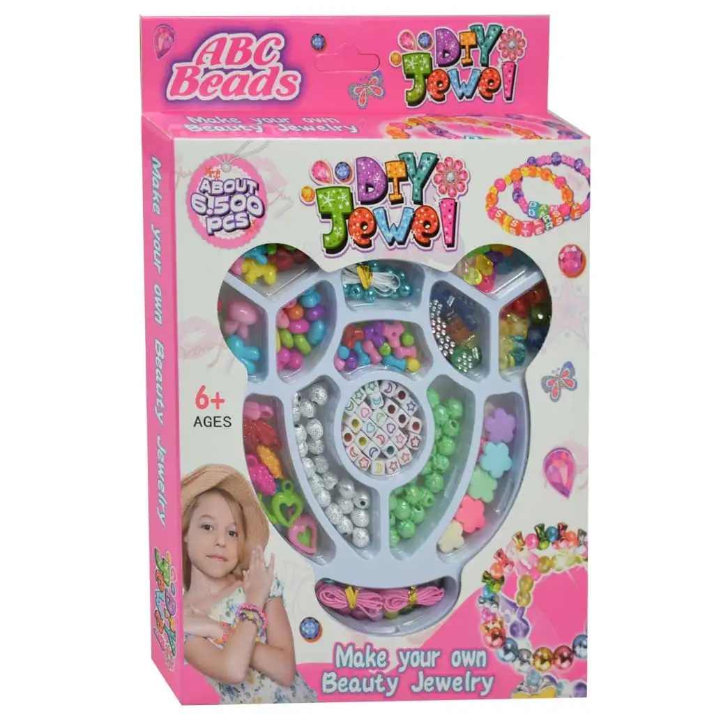 imagen de DIY Jewel: Set de cuentas para hacer joyas ABC con cuentas de colores y letras 1