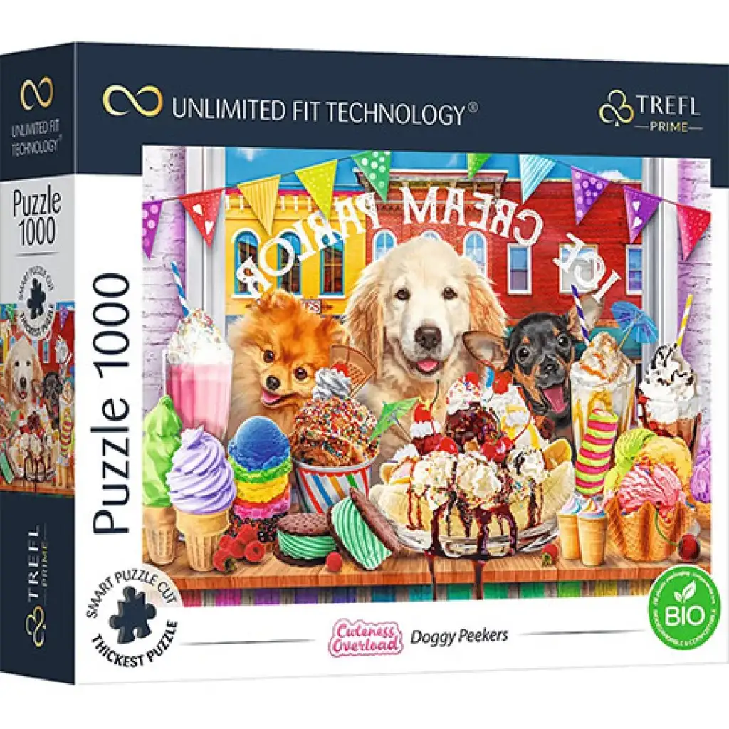 imagen de Doggy Peekers 1000 piezas UFT puzzle - Trefl 1