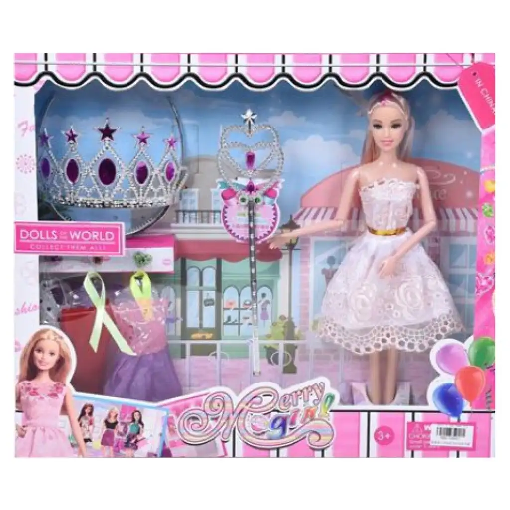 imagen de Dolls World: Muñeca de moda con cetro y tiara 1