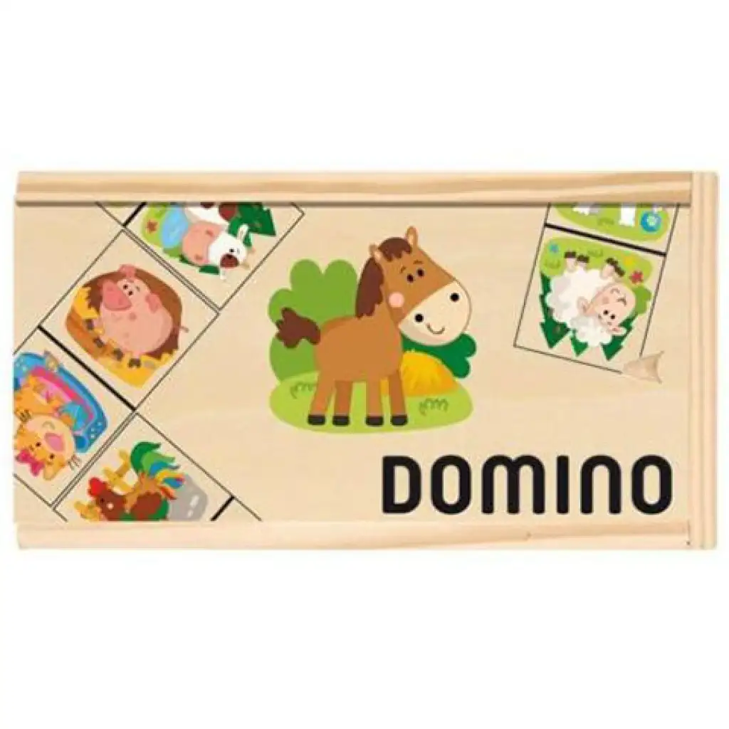 imagen de Dominó de madera con diseño de animales 1