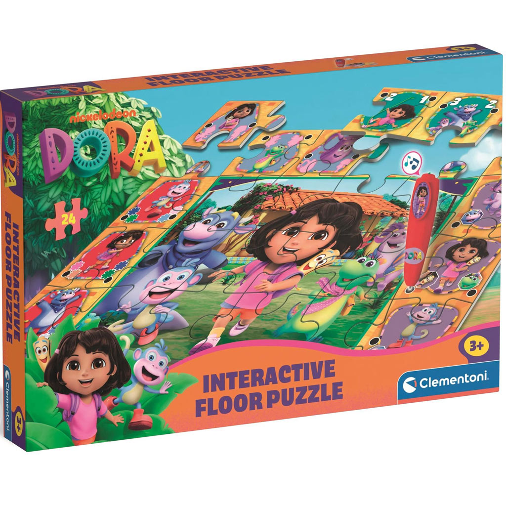 imagen de Dora la Exploradora rompecabezas de suelo interactivo de 24 piezas - Clementoni 1