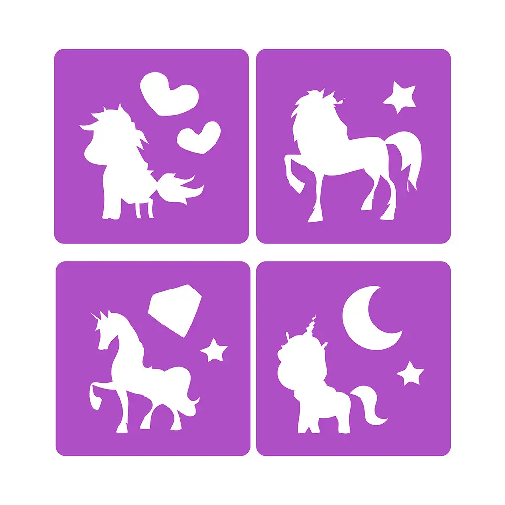imagen de Dream Horse: Set de tizas de acera con plantilla de unicornio 2