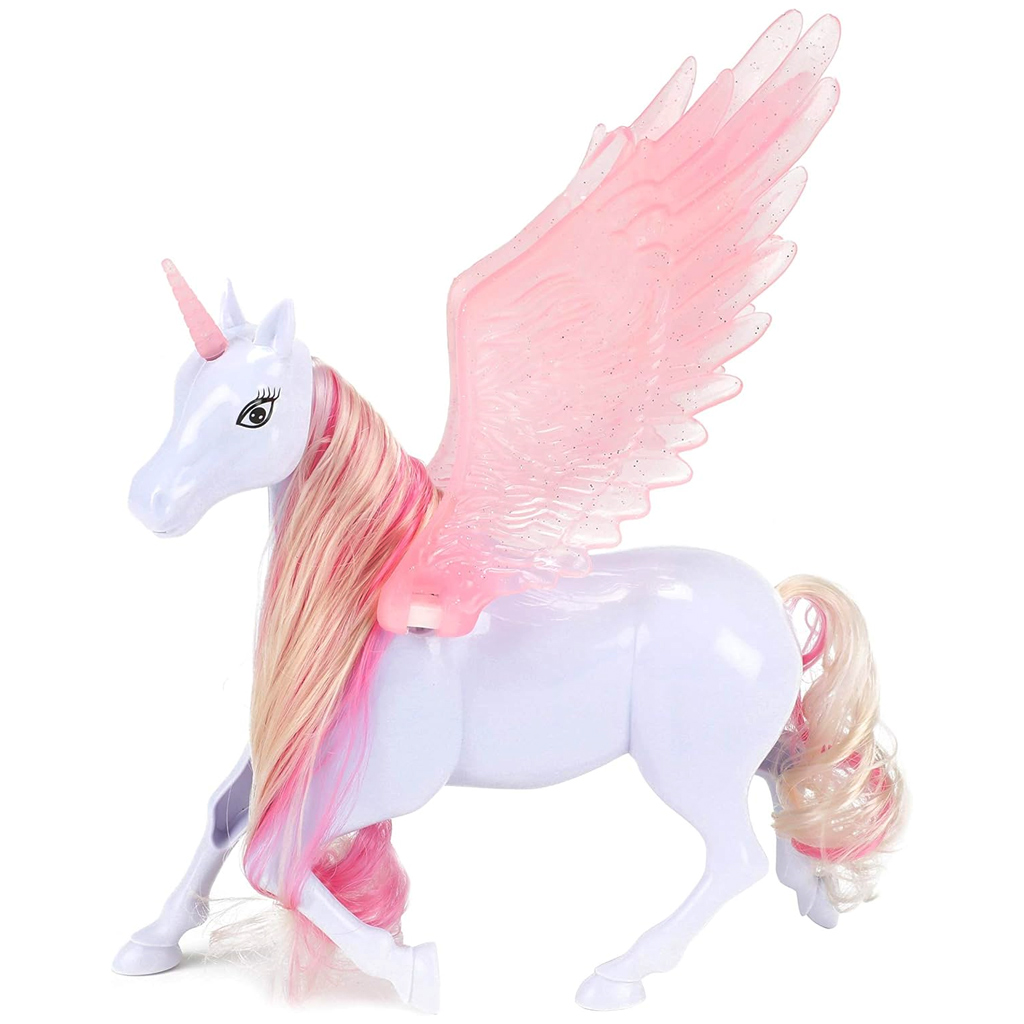 imagen de Dream Horse Unicornio brillante con alas rosas 18cm 2