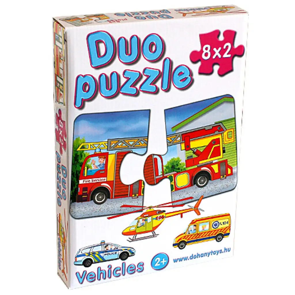 imagen de DUO Puzzle SOS con vehículos - D-Toys 1
