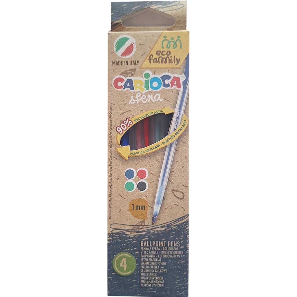 imagen de Eco Family Sfera 4 unidades bolígrafo de colores 1mm - Carioca 1