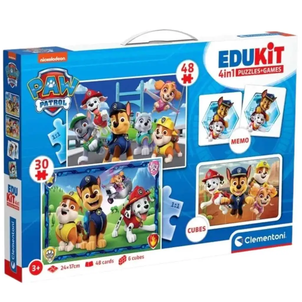 imagen de Edukit: Patrulla Canina 4 en 1 colección de juegos - Clementoni 1