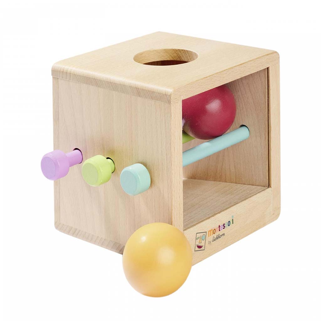 imagen de Eichhorn: Caja de Madera para Lanzar Pelotas Montessori – Juguete de Desarrollo para los Más Pequeños - Simba Toys 2