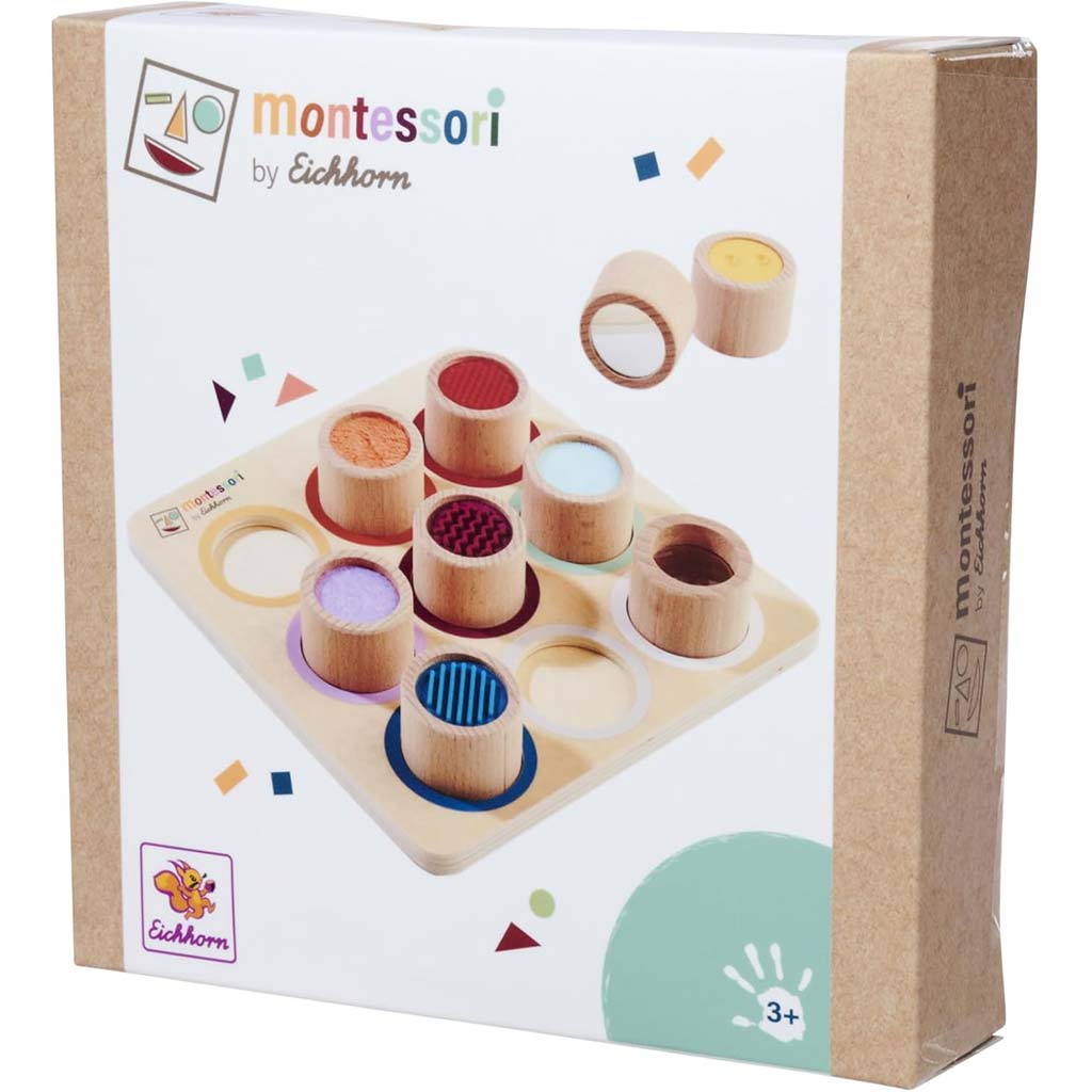 imagen de Eichhorn: Cilindro Sensorial de Madera Montessori – Juguete de Desarrollo de Tacto - Simba Toys 1