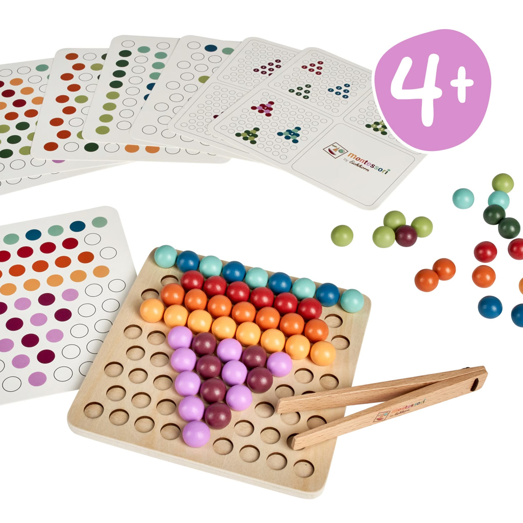 imagen de Eichhorn: Juego de desarrollo de rompecabezas de bolas con pinzas Montessori 3