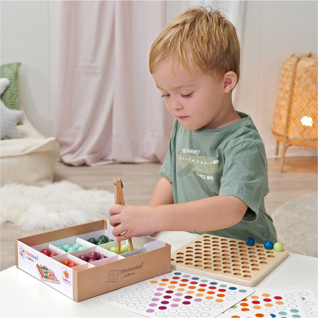 imagen de Eichhorn: Juego de desarrollo de rompecabezas de bolas con pinzas Montessori 4