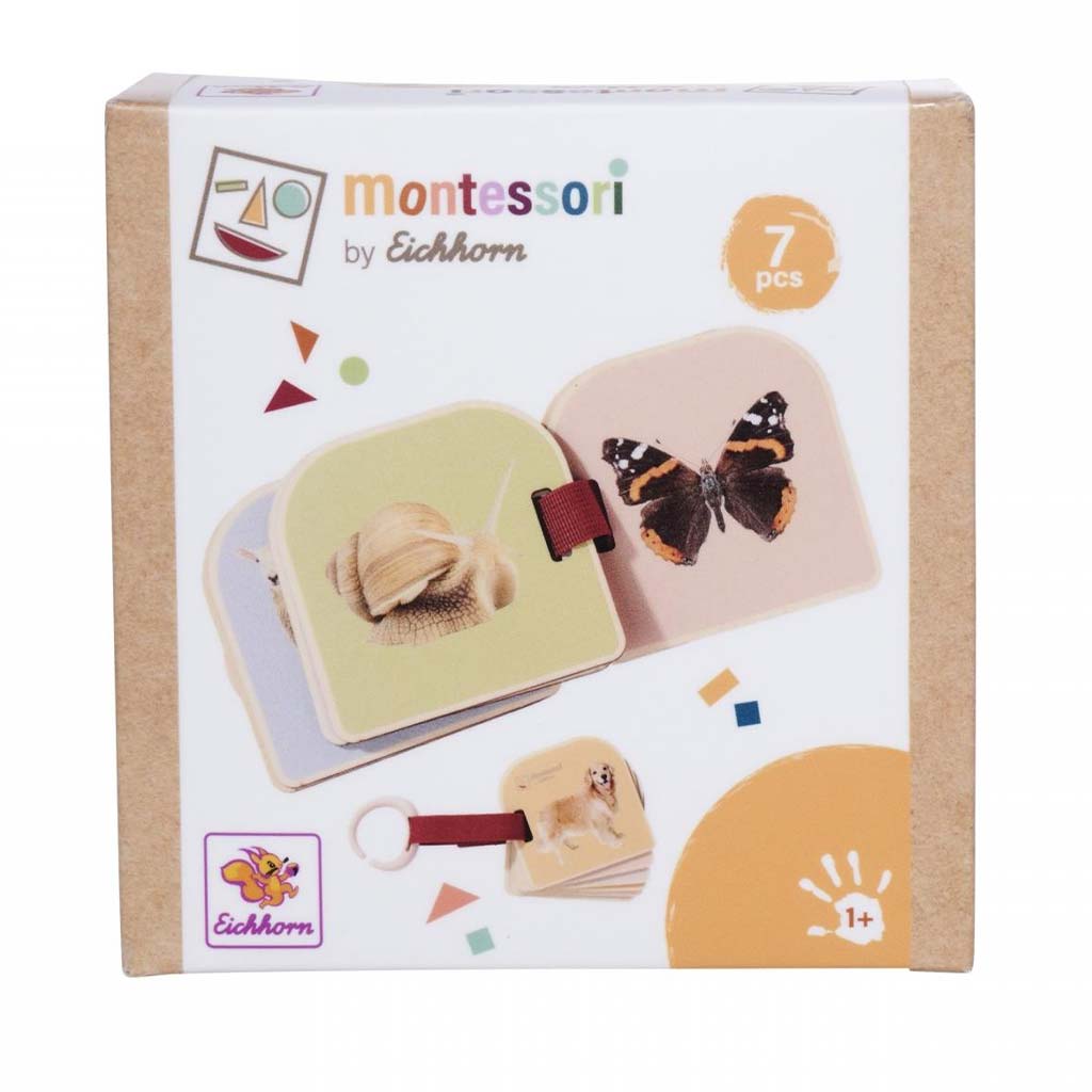 imagen de Eichhorn: Libro de imágenes de animales Montessori de madera – Conoce a los animales con imágenes naturales - Simba Toys 1