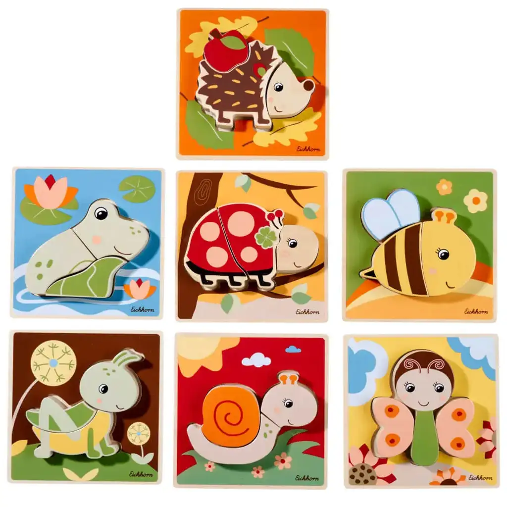 imagen de Eichhorn: Puzzle de animales de madera en varias versiones 1ud - Simba Toys 2