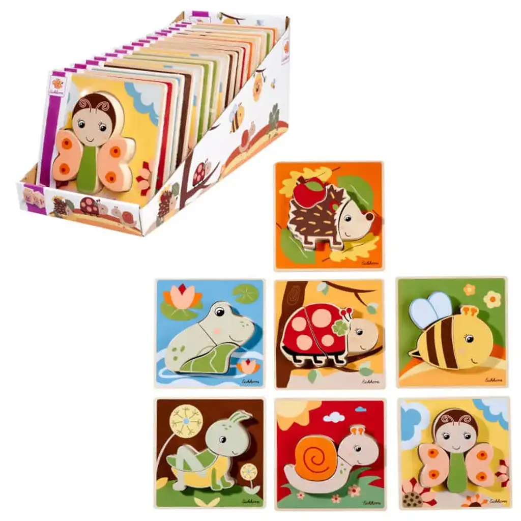 imagen de Eichhorn: Puzzle de animales de madera en varias versiones 1ud - Simba Toys 1