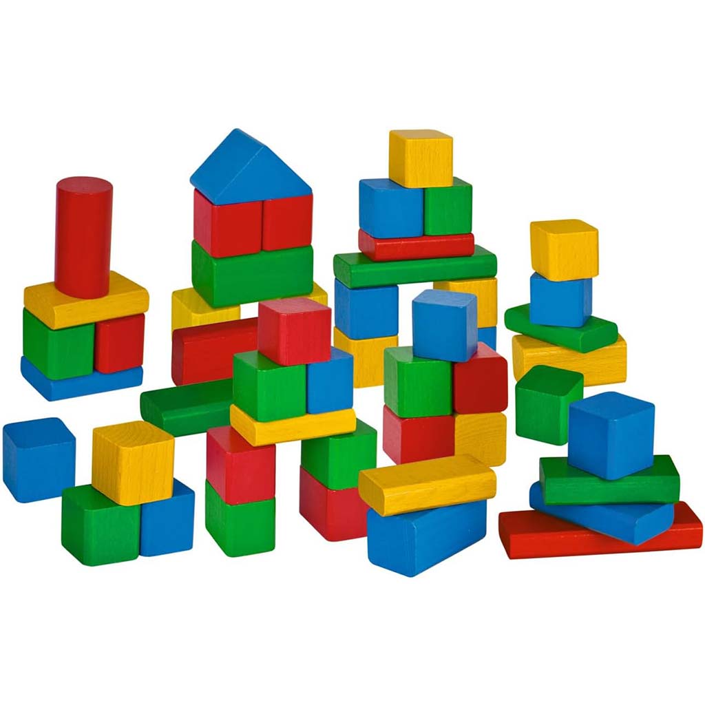 imagen de Eichhorn: Set de bloques de madera de colores de 50 piezas - Simba Toys 2