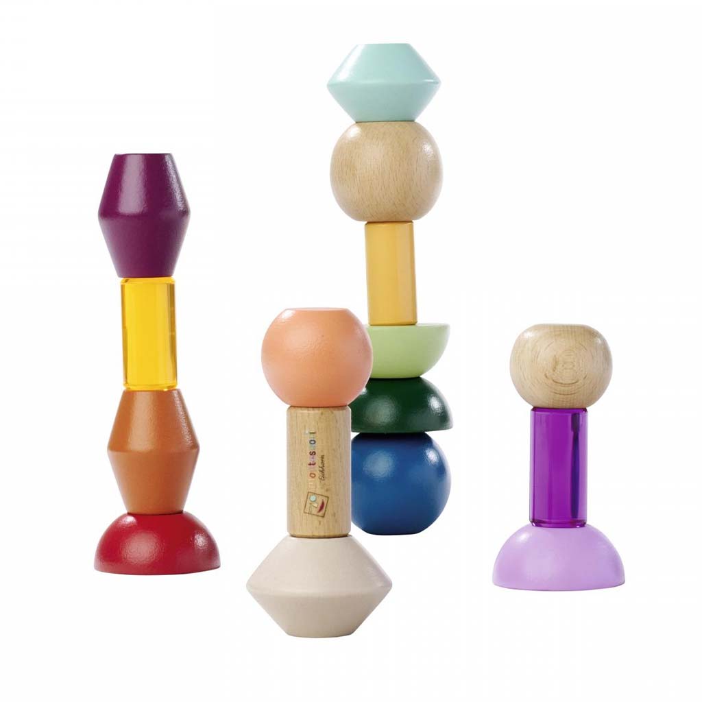 imagen de Eichhorn: Torre de Construcción de Madera Montessori Formas – Juego Creativo de Equilibrio - Simba Toys 2