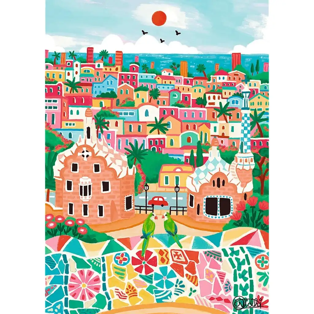 imagen de El arte de los colores, puzzle premium de 1000 piezas de Barcelona - Trefl 2