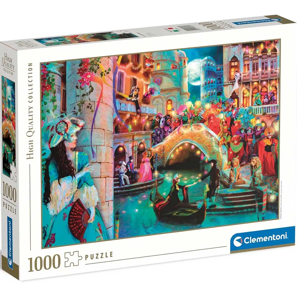 imagen de El carnaval de Venecia puzzle HQC de 1000 piezas - Clementoni 1