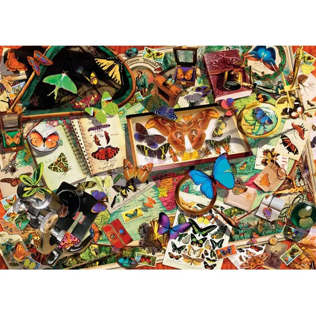 imagen de El coleccionista de mariposas 500 piezas HQC puzzle compacto - Clementoni 2